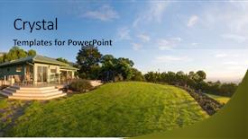  Presentation with green thumb garden - Cool new presentation theme with two agressive women having argue fight being mad at each other female violance concept backdrop and a gray colored foreground.