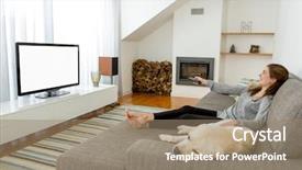  Presentation with my best friend - Colorful PPT theme enhanced with home with her best backdrop and a coral colored foreground