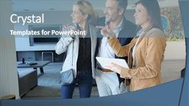  Presentation with real estate growth - Slides featuring home with real-estate agent background and a seafoam green colored foreground