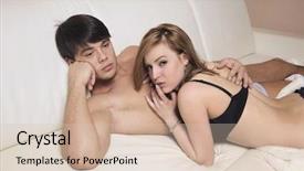  Presentation with lovers - Audience pleasing theme consisting of home woman showing shhh backdrop and a lemonade colored foreground