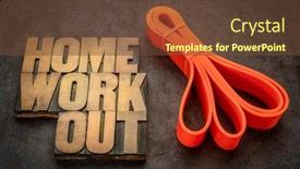  Presentation with resistance - Slide set having home-workout-and-fitness-concept background and a tawny brown colored foreground