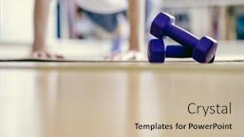  Presentation with stay healthy - Theme enhanced with home-workout-stay-home background and a soft green colored foreground