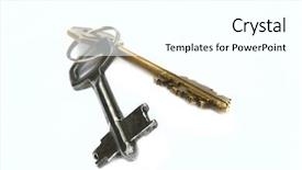  Presentation with floral border over white - Slide deck having homebuyer - door keys over white shallow background and a  colored foreground