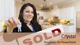  Presentation with woman tied rope sexual - Presentation consisting of homebuyer - pretty hispanic woman in kitchen background and a coral colored foreground