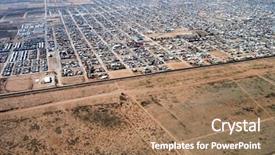  Presentation with homeland security - Slides with homeland security - aerial of agua prieta mexico background and a coral colored foreground