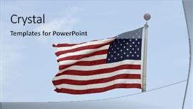  Presentation with african american high school - Cool new PPT theme with homeland security - american flag flying high backdrop and a light blue colored foreground