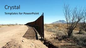  Presentation with arizona - PPT layouts having homeland security - end of u s -mexico background and a light blue colored foreground