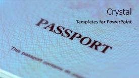  Presentation with homeland security - Slide deck with homeland security - image of a passport background and a light blue colored foreground