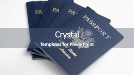  Presentation with homeland security - Beautiful presentation featuring homeland security - united states of america passport backdrop and a ocean colored foreground