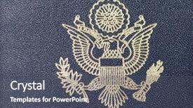  Presentation with homeland security - Audience pleasing slide set consisting of homeland security - united states of america passport backdrop and a dark gray colored foreground