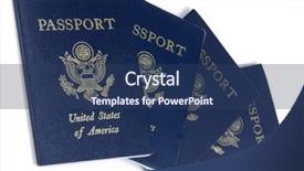  Presentation with homeland security - Beautiful theme featuring homeland security - united states of america passport backdrop and a ocean colored foreground
