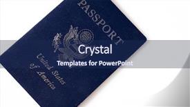 Presentation with united states unity - Presentation theme enhanced with homeland security - united states passport background and a navy blue colored foreground