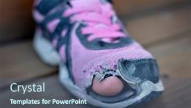  Presentation with homeless - Cool new PPT theme with homeless-child-wearing-old-worn backdrop and a ocean colored foreground