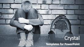  Presentation with black children - Presentation theme consisting of homeless children - black and white picture background and a gray colored foreground