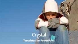  Presentation with homeless - Audience pleasing presentation theme consisting of homeless children - grieving child backdrop and a  colored foreground