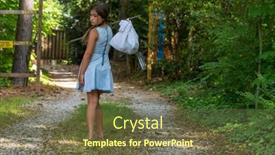  Presentation with homeless - Presentation design enhanced with homeless-hungry-abandoned-runaway-child background and a tawny brown colored foreground