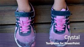  Presentation with homeless person sleep on sidewalk - Slide set featuring homeless person with holey worn background and a violet colored foreground