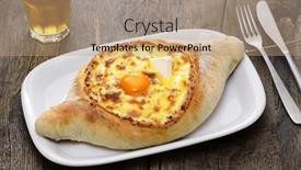  Presentation with region - Presentation having homemade-adjaruli-khachapuri-a-boat background and a coral colored foreground