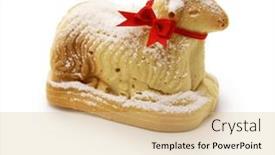  Presentation with lion lamb - PPT layouts enhanced with homemade-agneau-pascal-easter-lamb background and a lemonade colored foreground