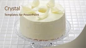  Presentation with food truck cake ice cream - Amazing presentation theme having homemade angel food cake garnish backdrop and a soft green colored foreground