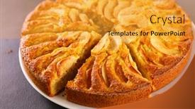  Presentation with apple - Cool new slides with homemade-apple-pie-and-slices backdrop and a gold colored foreground