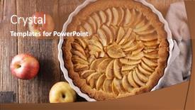  Presentation with apple - Cool new PPT layouts with homemade-apple-pie-on-wood backdrop and a red colored foreground
