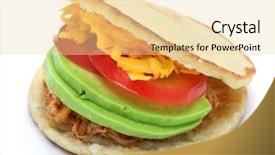  Presentation with venezuela - Presentation theme consisting of homemade arepas venezuelan colombian food background and a blonde colored foreground