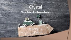  Presentation with signboard - Audience pleasing theme consisting of homemade arrow-shaped wooden signboard backdrop and a gray colored foreground