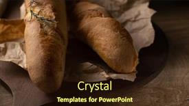  Presentation with parchment paper - Slides with homemade-baguette-french-bread background and a wine colored foreground