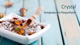  Presentation with lavender wedding invitation - Amazing PPT theme having homemade bath salt with rose backdrop and a sky blue colored foreground