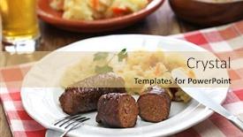  Presentation with dutch - Audience pleasing presentation design consisting of homemade beef roll rundervink dutch cuisine backdrop and a coral colored foreground