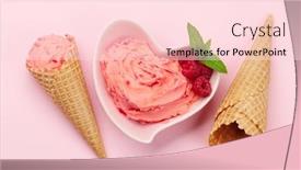  Presentation with ice cream sundae - Colorful presentation enhanced with homemade-berry-ice-cream-sundae backdrop and a lemonade colored foreground