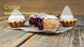  Presentation with rustic healthy - Cool new slide set with homemade-berry-pie-delicious-strudel backdrop and a coral colored foreground