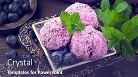  Presentation with blueberry - Presentation theme consisting of homemade-blueberry-ice-cream background and a violet colored foreground