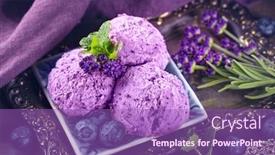  Presentation with ice cream - Beautiful PPT layouts featuring homemade-blueberry-lavender-ice-cream backdrop and a violet colored foreground