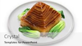  Presentation with pyramid - Presentation theme featuring homemade-braised-pork-belly-pyramid background and a white colored foreground