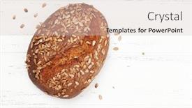  Presentation with seeds - Audience pleasing theme consisting of homemade-bread-with-seeds backdrop and a lemonade colored foreground