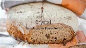  Presentation with best - Slide set having homemade bread - you will bake the best bread at home background and a coral colored foreground