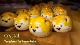  Presentation with cartoon - Slides having homemade-cartoon-shiba-inu-face background and a tawny brown colored foreground