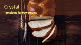  Presentation with wooden - Audience pleasing PPT theme consisting of homemade-challah-on-wooden-background backdrop and a tawny brown colored foreground