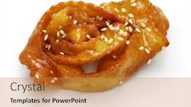  Presentation with ramadan - Slide set having homemade-chebakia-moroccan-ramadan-cookie background and a gold colored foreground