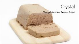  Presentation with liver - Theme enhanced with homemade chicken liver pate isolated background and a white colored foreground