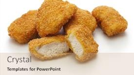  Presentation with nuggets - Cool new theme with homemade-chicken-nuggets-isolated backdrop and a coral colored foreground