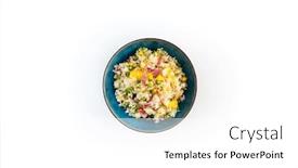  Presentation with rice - PPT layouts featuring homemade-chinese-fried-rice background and a white colored foreground