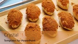  Presentation with chinese chinese - Slide deck enhanced with homemade-chinese-pork-floss-buns background and a  colored foreground