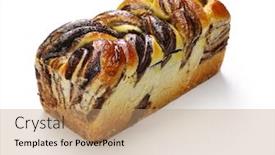  Presentation with chocolate - Theme enhanced with homemade-chocolate-babka-swirl-brioche background and a coral colored foreground