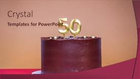  Presentation with birthday cake - Presentation theme enhanced with homemade-chocolate-cake-with-two background and a coral colored foreground