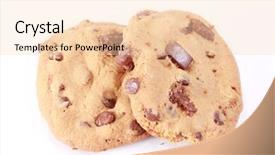  Presentation with chocolate chip cookies - Slides with homemade chocolate chip cookies background and a lemonade colored foreground