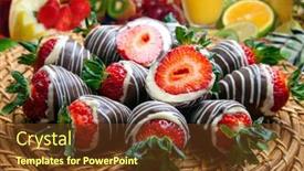  Presentation with chocolate covered strawberries - Beautiful PPT layouts featuring homemade-chocolate-covered-strawberries-ready backdrop and a tawny brown colored foreground
