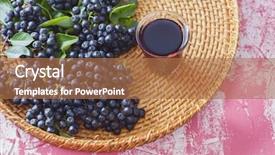  Presentation with liqueur - Beautiful theme featuring homemade chokeberry juice or liqueur backdrop and a coral colored foreground